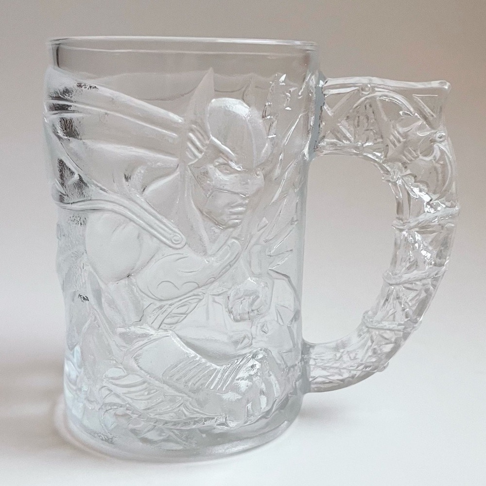 Vintage Batman DC Comics Forever Clear Mug McDonald's 1995 Collector's Cup